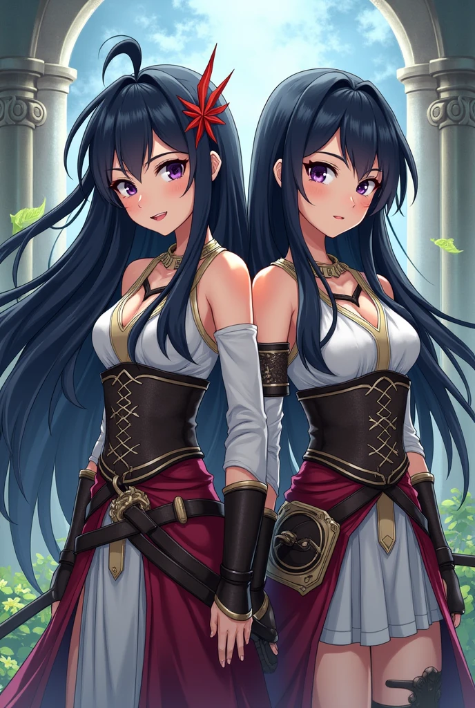 Gerreira realista estou RPG sword ART online, with black hair, medium breasts with large necklines, fair skin;