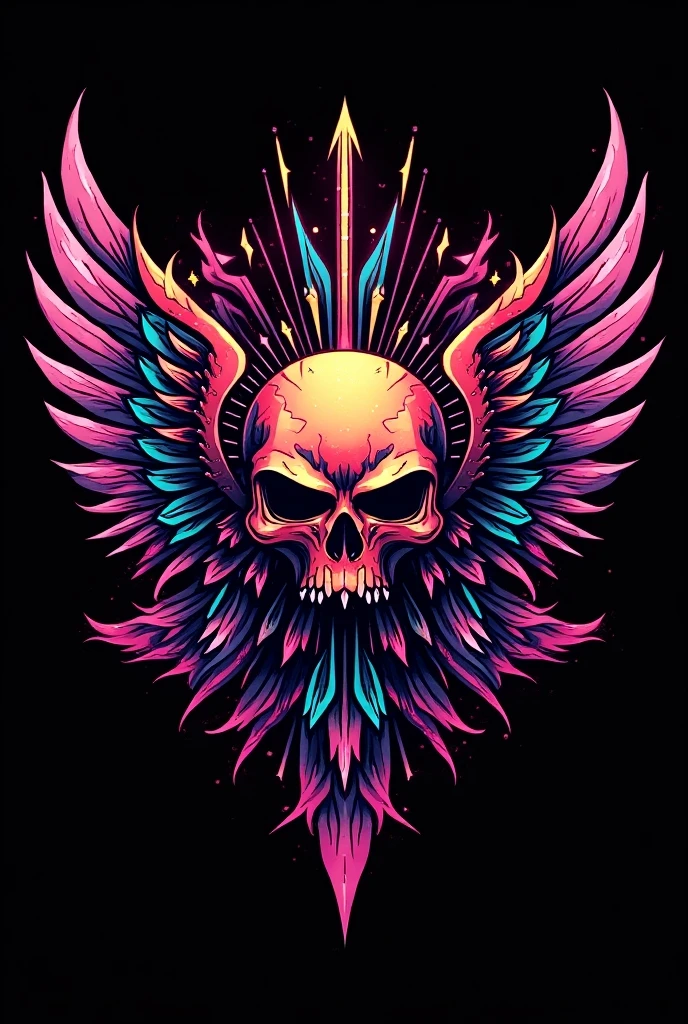 Electronic music album cover in vibrant colors and black