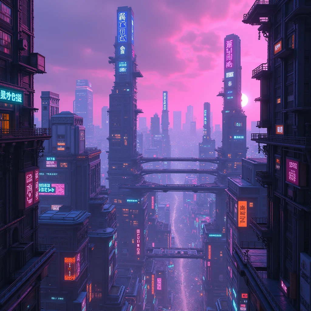 a view of a city with a lot of buildings and lights, synthwave city, neon city in the background, cyberpunk dreamscape, neo tokyo background, cyberpunk city backdrop, cyberpunk cityscape, cyberpunk city background, background cyberpunk city, cyberpunk background, cyberpunk city in the background, purple cyberpunk city, cyberpunk city, vaporwave city, neon city, in cyberpunk city, cyberpunk vibe