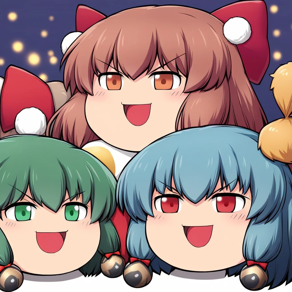 group of cirno(touhou) ChristmasParty🍸️🎂🎁🎅🎄