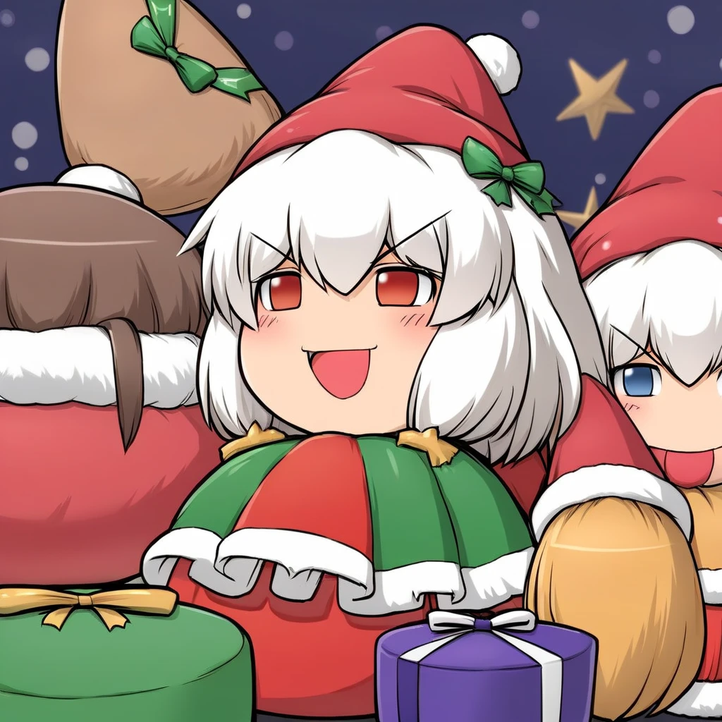 group of cirno(touhou) ChristmasParty🍸️🎂🎁🎅🎄