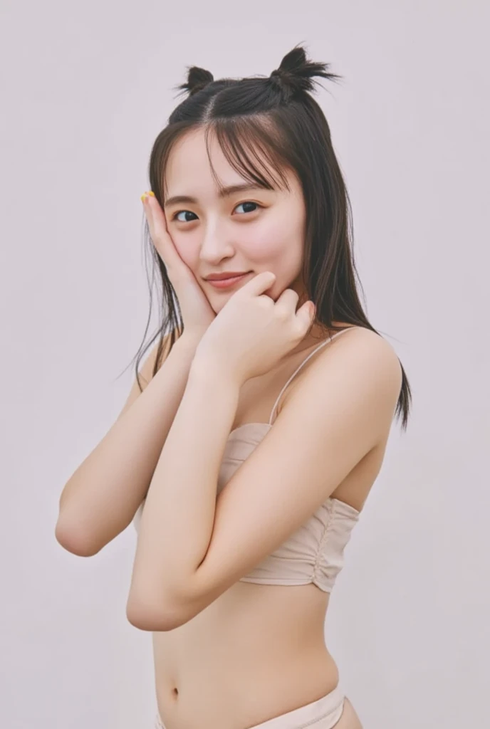 Masterpiece, photogravure, highest quality, clear contours, (One Girl, alone), Japanese woman, 30 years old, lipstick, cute face, detailed face, beautiful eyes, detailed eyes, focus on the eyes, bob hair, Anatomically correct body structure, wearing body-fitting costumes, getting on all fours, lifting butts, shot from the front