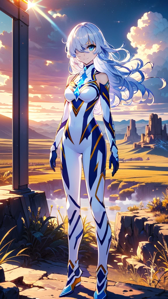 ((full body)), (Hair on one eye:1.5), smile,
break gloves,  bare shoulders,  evening dress , armor, black armor,
break outdoors, desert, null, sun, cloud,
break looking at viewer, ( Cowboy Shooting:1.5),
break (masterpiece:1.2), Best Quality,  Hi-Res,  Unity 8K Wallpaper, (Illustration:0.8), ( beautiful detailed eyes :1.6),  Extremely Detailed Face ,  full light,  extremely detailed CG, (Perfect hands, perfect anatomy),