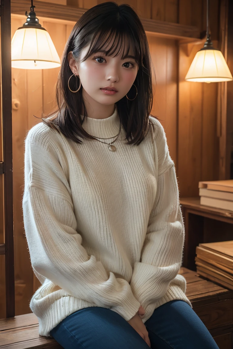 20
(Shorthair:1.3), (a 20 yo woman), (A hyper-realistic), (masutepiece), (8KUHD), Woman in long pants, Small eyes, Focus on the face, (The walls of the room are fractal abstractions:1.23)
