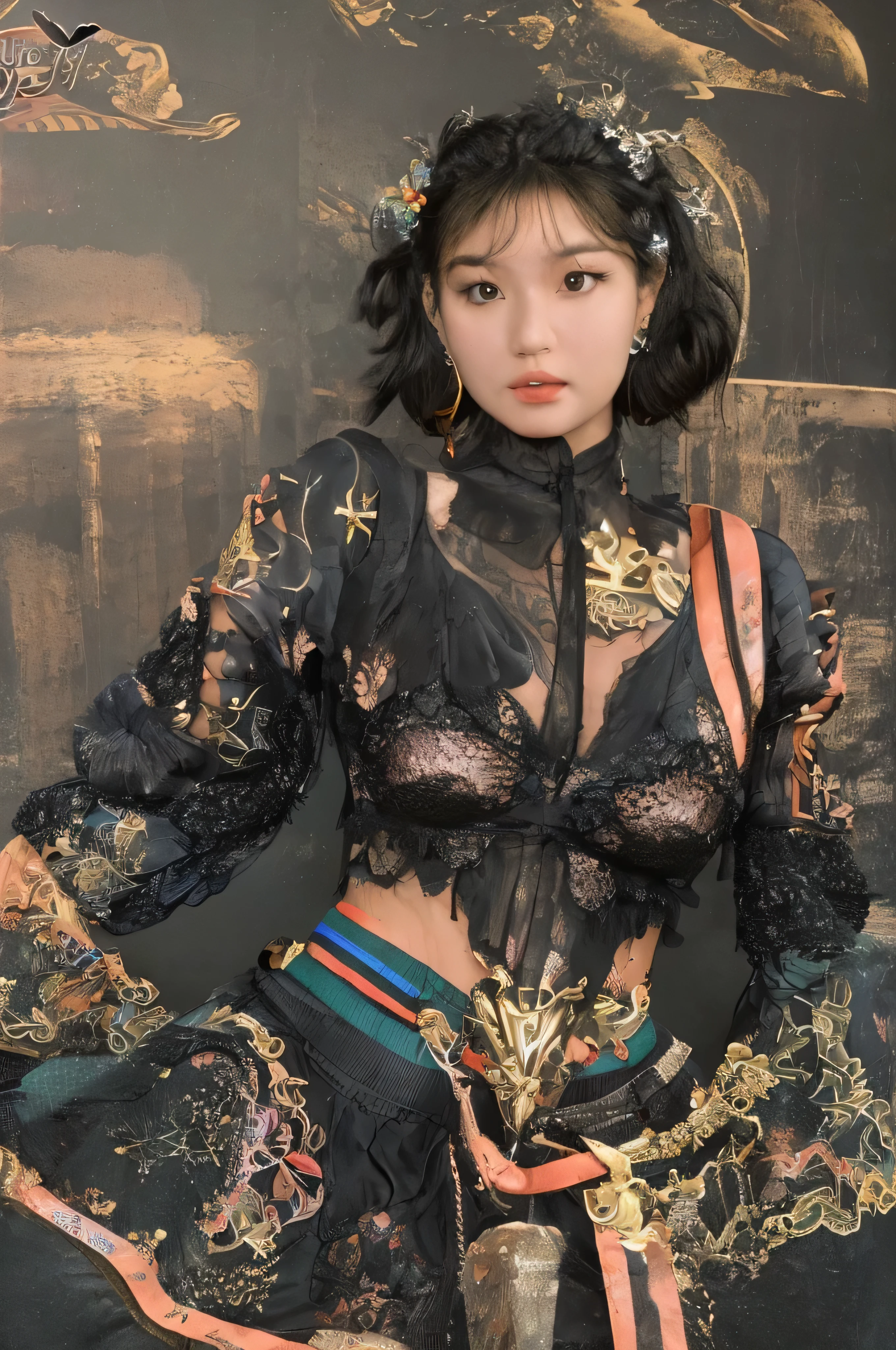 Detailed image quality,Pandora the Witch,wing, Succubus主题,堕落Angel,Excellent,scary,Secret Terror,Tentacles,With eyes,Uncanny Valley Effect,Beast Blood Moon,skeleton,vampire,Hellfire,Dark Queen,Angel,magician magic witch,16岁Angel,Eyes are blue(Pupils as deep as the starry sky),Gorgeous tattoo designs all over the body,Succubus,Dark Queen,Gold Jewelry,breasts symmetrical,Fire Queen,Tattoo designs on abdomen