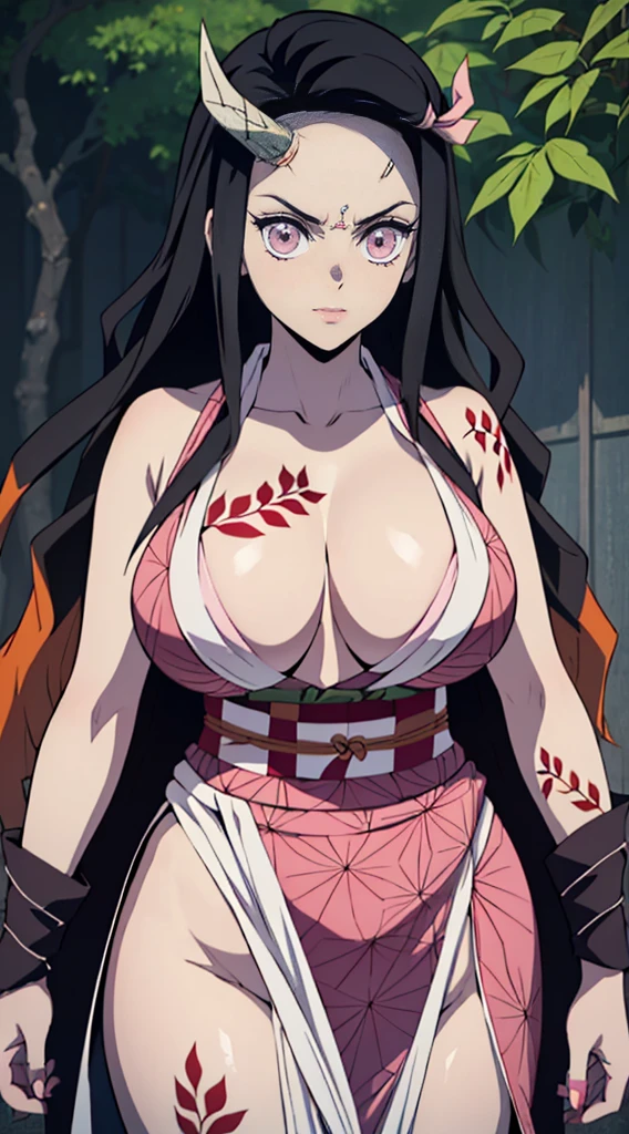 The camera looks down on her, lying on his back, Picture from above, Overhead view, ultra sharp image, Beautiful figure, sexypose, Lying on a futon, nice feet, buttocks, bare breast, teats, ultra detail face, Ultra Transparent, Nezuko Kamado from Demon Slayer, ultra sharp image, Ultra Beautiful, beautiful breasts. black hair, Transition to red, Japanese bath, Beautiful figure, taut clothes, black cape on pink kimano, big breastes, Smiling, green colored eyes, handsome body, sexy clothes, Beautiful eyes, very detailed eyes, Very detailed face, handsome body, Cherecter Desing, Sex position, Very detailed, Detailed body, Detailed hands, Detailed, Vibrants, Detailed Face, sharp-focus, WLOP, artgerm, anime art, Vibrants, Detailed Face, Hugh Details, sharp-focus, Very drooping face, A detailed eye, super fine illustration, better shadow, finely detail, Beautiful detail