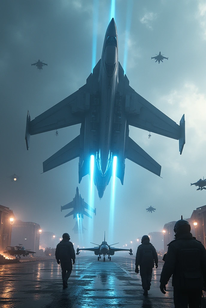 there are four planes flying over a city with a river in the background, in screenshot from the 300 movie, exterminatus on earth, world war ii military style, utrecht, still from marvel movie, inspired by Irvin Bomb, still from a music video, ultrarealism --auto --s2