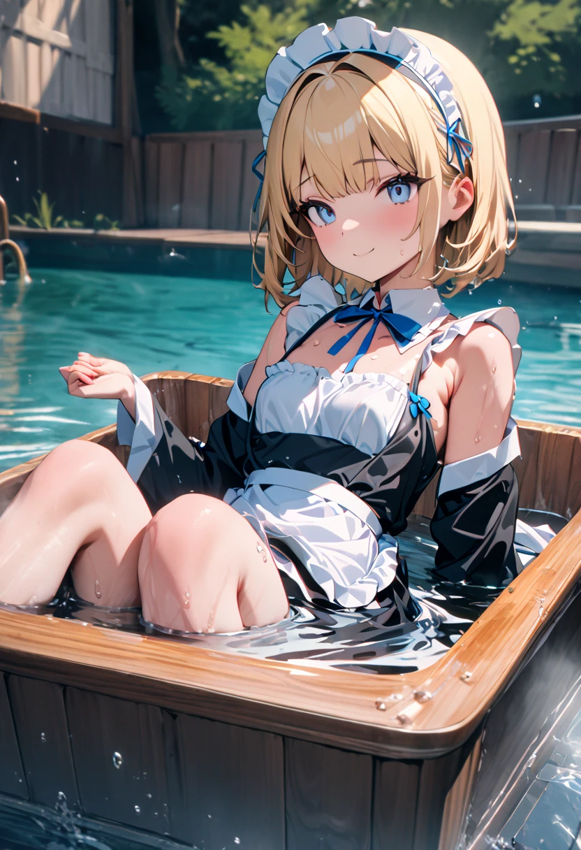 (Masterpiece, top quality, super detailed CG, intricate details:1.5), 8k wallpapers, elaborate features,
(1 person, solo:1.4), perfect cartoon illustration, 1 girl, cute face, smiling, naked, her skin wet with hot water, spacious Roman termae, full body illustration, distant view