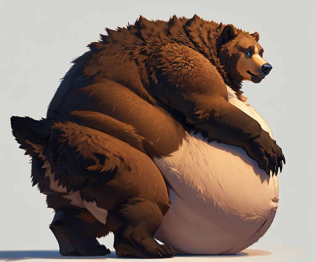 Fat BadgerClops big belly and large body and his big chunky body and hes butt is Big 