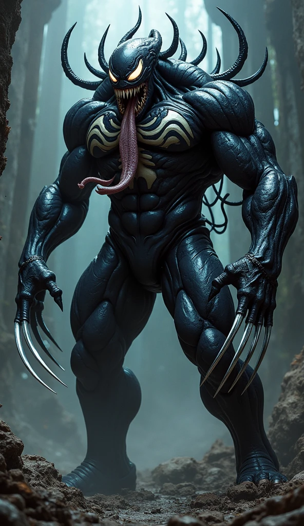 (1 girl), (spread legs:1.25), (demoness with beautiful face:1.25),(1 super muscular succubus with flayed skin:1.5), (carnage physique:1.5), (covered in thick muscle suit:1.5), (exposed perfect anatomy:1.5), (venom muscle anatomy:1.5), high detail, best quality, masterpiece, finely detail, realistic skin texture, 85 mm art lens, f 1.2, sharp focus, 8 k high definition, insanely detailed, intricate,