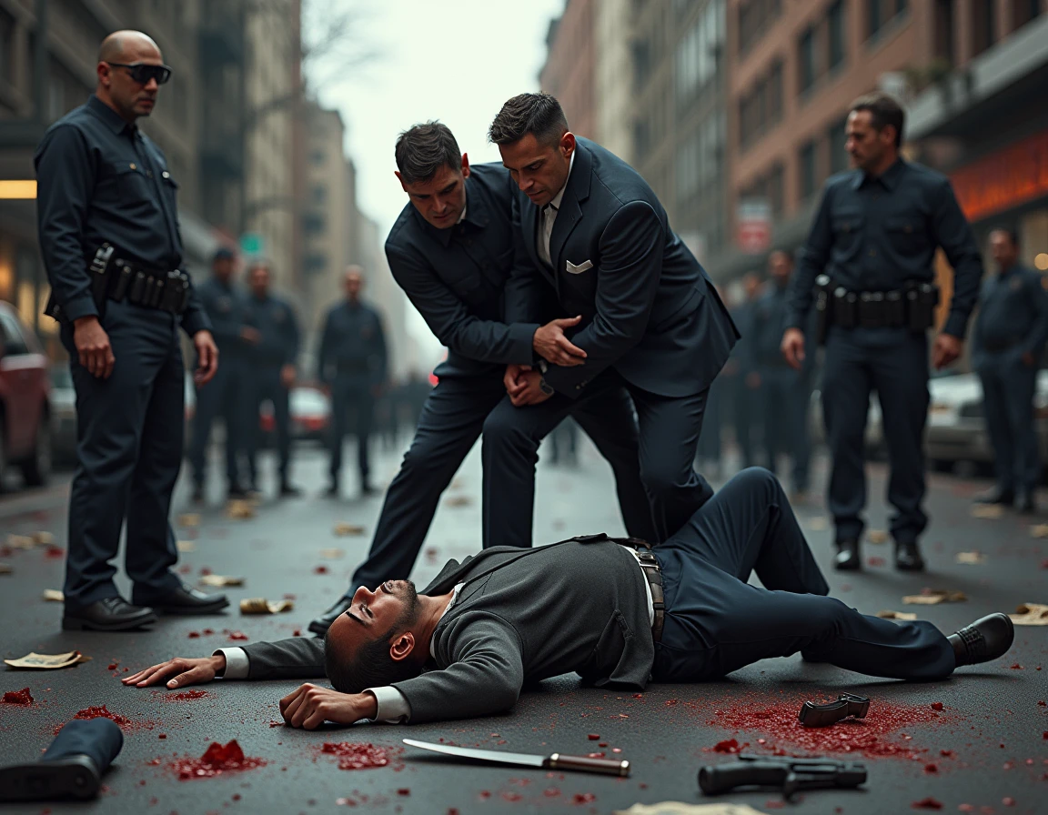 man negotiating with a police officer
