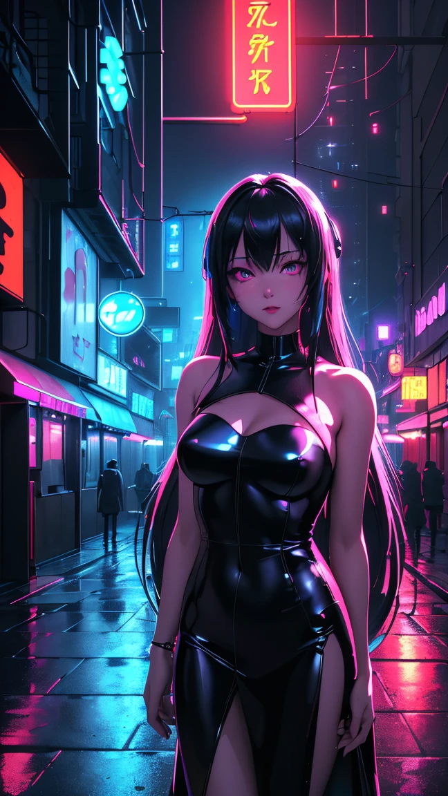 masterpiece,award-winning, perfect image, perfect face, (((sfw))), a city with neon lights <lora:Concept-NeonLight:0.7>