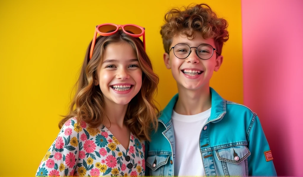 Creates a male and female teenage couple.
naughty girl: straight and blonde hair, greeneyes, white skin color e usa óculos
•
Menino: dark brown curly hair, light brown eyes, white skin color