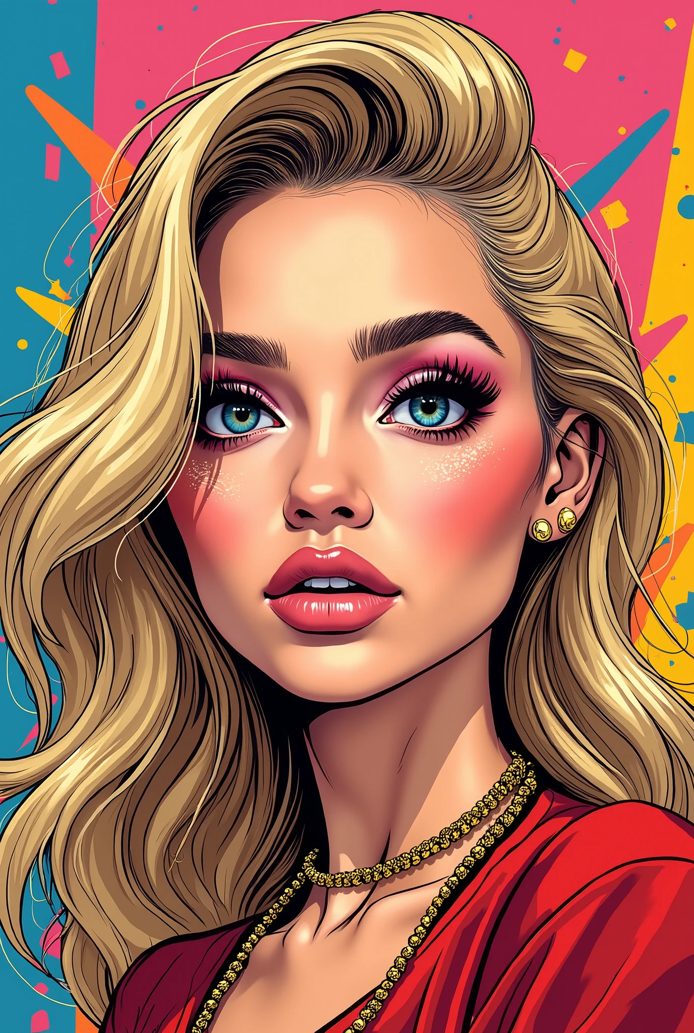 (audra miller:0.9), ([jessa rhodes|billie eilish|ava sparxxx]:0.9), cartoon, vector art, beautiful young woman, 
cuban collar chic looking relaxed 50s vacation vibes,
symmetrical face, large breasts, fit,
intricately detailed, splendid 8K masterpiece,
edgbodytape
best quality, masterpiece, detailed,   <lora:edgBodytape_MINI:0.8>