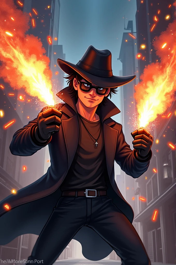 Young man with oriental face in leather hat, dragon, formal suit, short black hair, silver glasses, digital painting, 3D character design by Mark Clairedon and Pixar and Hayao Miyazaki and Akira Toriyama, the illustration is a high-definition illustration in 4K resolution with very detailed facial features and cartoon-style visuals.