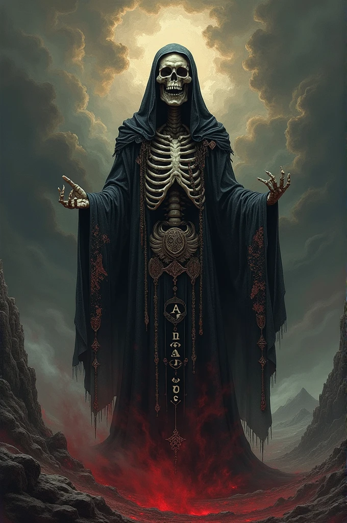 You can make a wallpaper where you can see the holy death with a phrase to achieve success and remember who I am