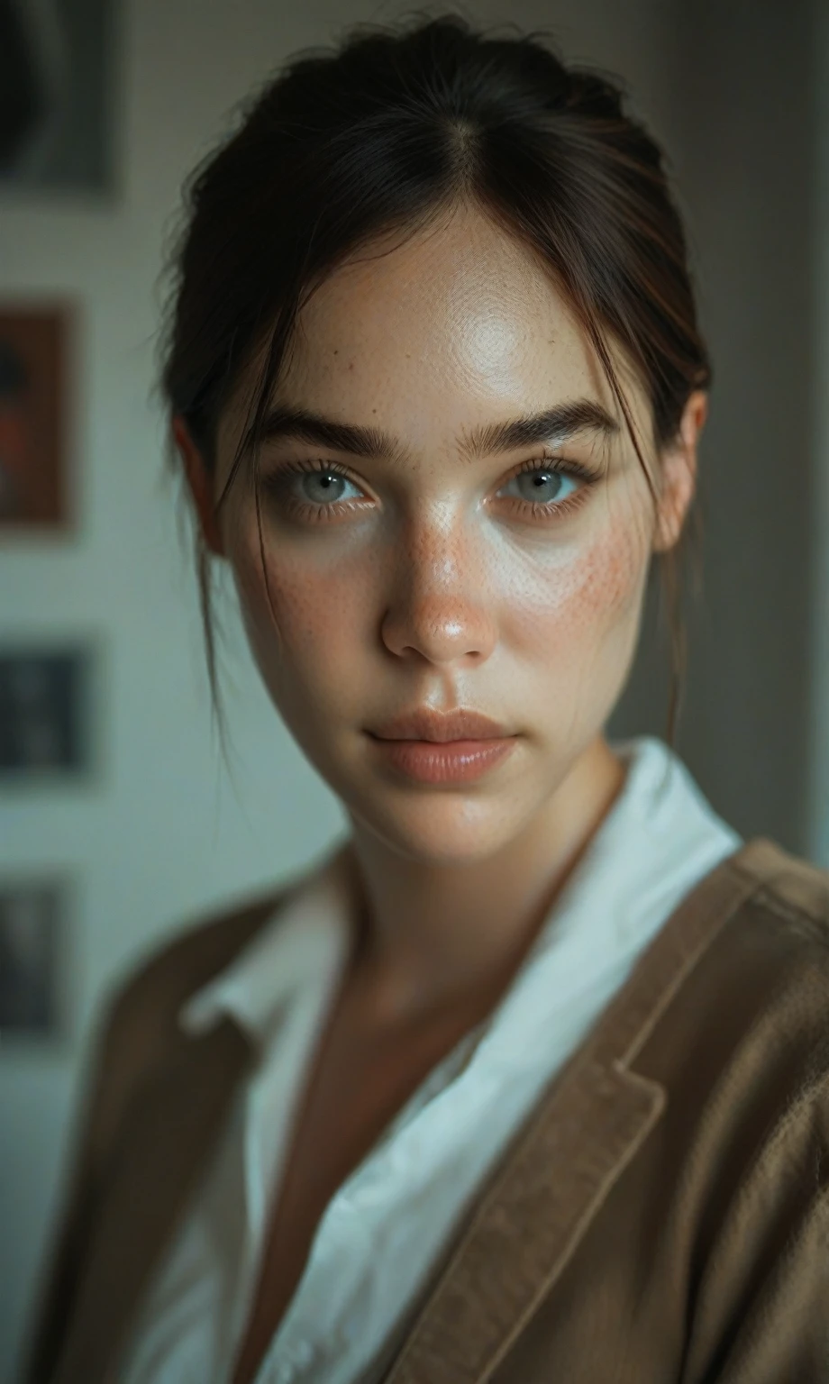 score_9, score_8_up, score_7_up, score_6_up, photo, realism, photorealistic, professional portrait, the last of us, ellie Williams , from the last of us, looking at viewer, ruined city, depth of field, dramatic lighting,