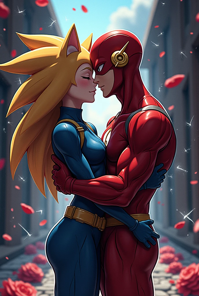 American classic comic book art: Angel X-men, handsome young man, short yellow-blond hair beautiful curls, wears technological bright red white helmet, tight white red hero bodysuit, white gloves, bigbutt, beautiful thighs, beauty tanned face, very young face , male body ,peach lips, white sleeves, tight red bodysuit glued, blue, red male chest, prancing, white tech bracelets, spy, red stockings, nice butt, gold, ethereal comic book