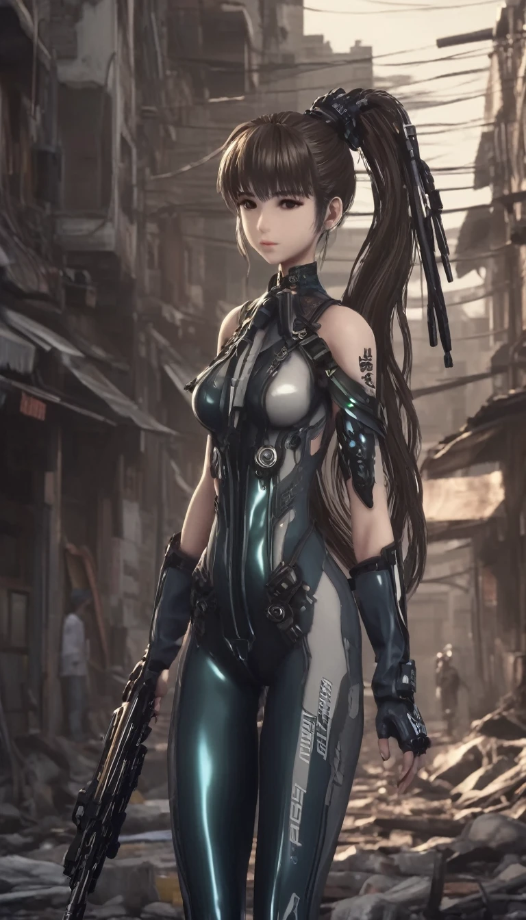 score_9, score_8_up, score_7_up, score_6_up, score_5_up, score_4_up, source_anime, 1girl, eve (stellar_blade) skinbodysuit, brown eyes, brown hair (high ponytail), post apocalyptic city ruins as backround, ass focus,
Negative prompt: monochrome, (censor), text, watermark, greyscale, 3d,
Steps: 40, Sampler: Euler a, Schedule type: Automatic, CFG scale: 6, Seed: 2710798452, Size: 832x1216, Model hash: bccef86c71, Model: fantasyBlendXL_v10, VAE hash: f921fb3f29, VAE: sdxl_vae.safetensors, Denoising strength: 0.4, ADetailer model: person_yolov8s-seg.pt, ADetailer prompt: "score_9, score_8_up, score_7_up, score_6_up, score_5_up, score_4_up, source_anime, 1girl, skinbodysuit, brown eyes, brown hair (high ponytail)", ADetailer confidence: 0.3, ADetailer dilate erode: 4, ADetailer mask blur: 4, ADetailer denoising strength: 0.4, ADetailer inpaint only masked: True, ADetailer inpaint padding: 32, ADetailer model 2nd: face_yolov8s.pt, ADetailer prompt 2nd: "score_9, score_8_up, score_7_up, score_6_up, score_5_up, score_4_up, source_anime, 1girl, eve (stellar_blade) ", ADetailer confidence 2nd: 0.3, ADetailer dilate erode 2nd: 4, ADetailer mask blur 2nd: 4, ADetailer denoising strength 2nd: 0.4, ADetailer inpaint only masked 2nd: True, ADetailer inpaint padding 2nd: 32, ADetailer version: 24.4.2, Hires upscale: 2, Hires steps: 20, Hires upscaler: R-ESRGAN 4x+ Anime6B, Lora hashes: "Eve_Stellar_Bladde_for_PonyXL: 0d3d85fef374, skinbodysuit e3: 56c2876502e4", Version: v1.9.3