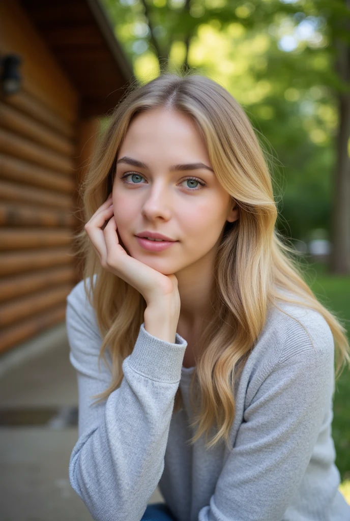 Mujer rubia con ojos azules y un collar en el cuello, 🤤 girl portrait, Retrato suave 8 K, Retrato de 60 mm, retrato de 50 mm, retrato de 70 mm, retrato perfectamente centrado, hermosa chica rubia, linda mujer joven, beautiful girl portrait, Portrait of a beautiful girl, foto de una mujer hermosa, Retrato centrado en la cara, 50 mm lens photo portrait