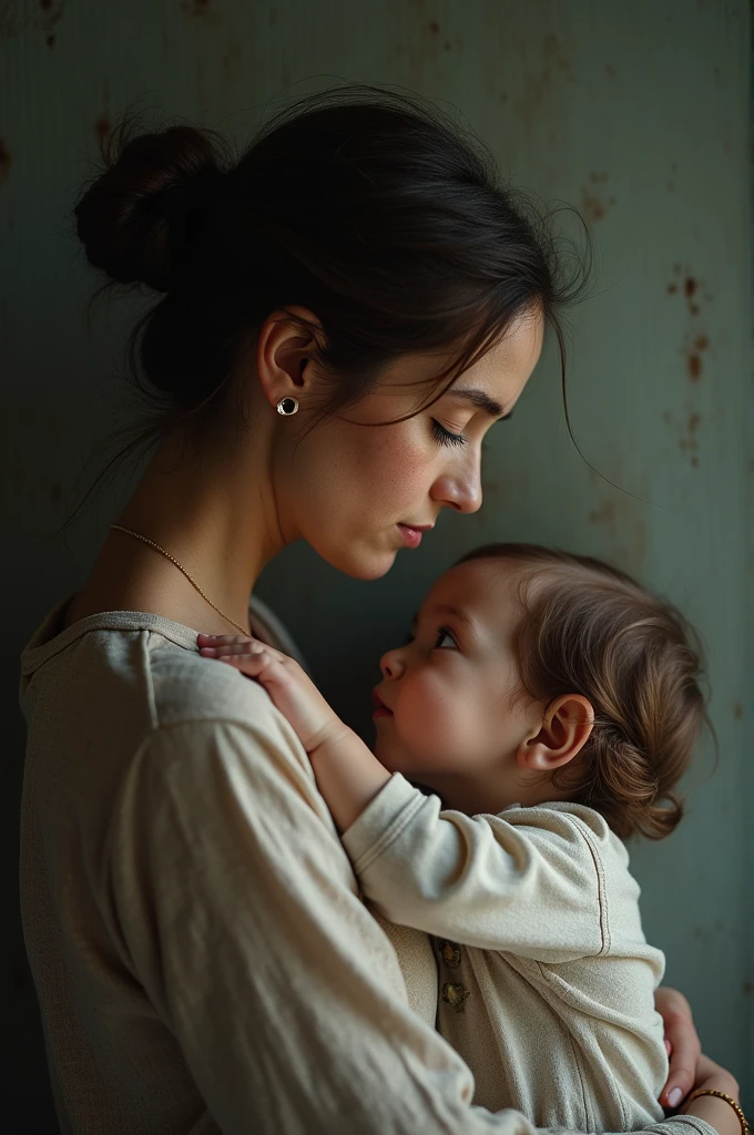 A in his father hands