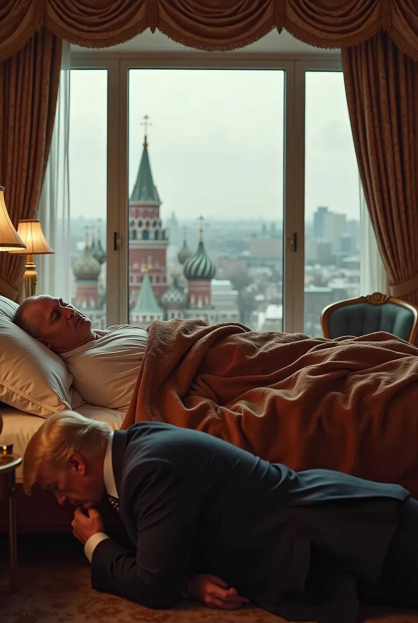 Hitler sleeping with Donald Trump
