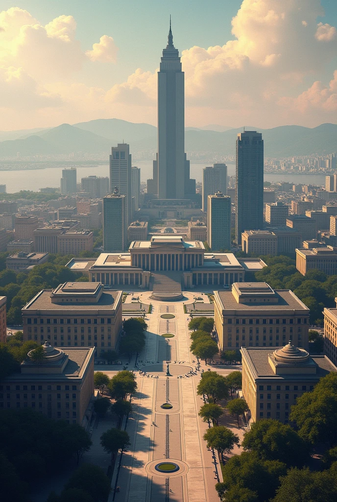 In anime version cyberpunk style realistic 4k landscape