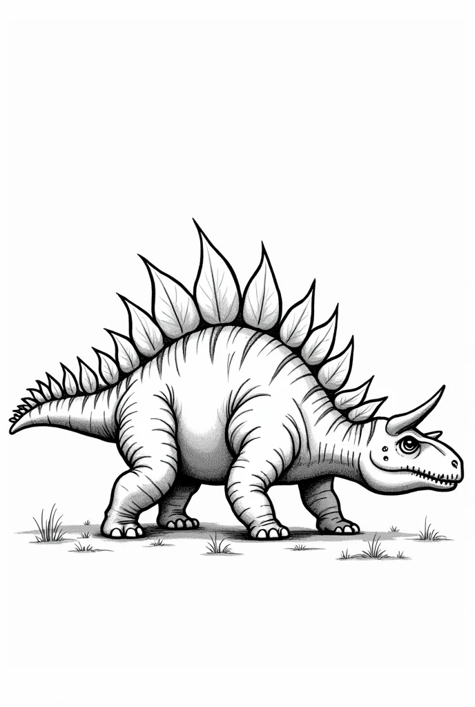 dino lineart drawing