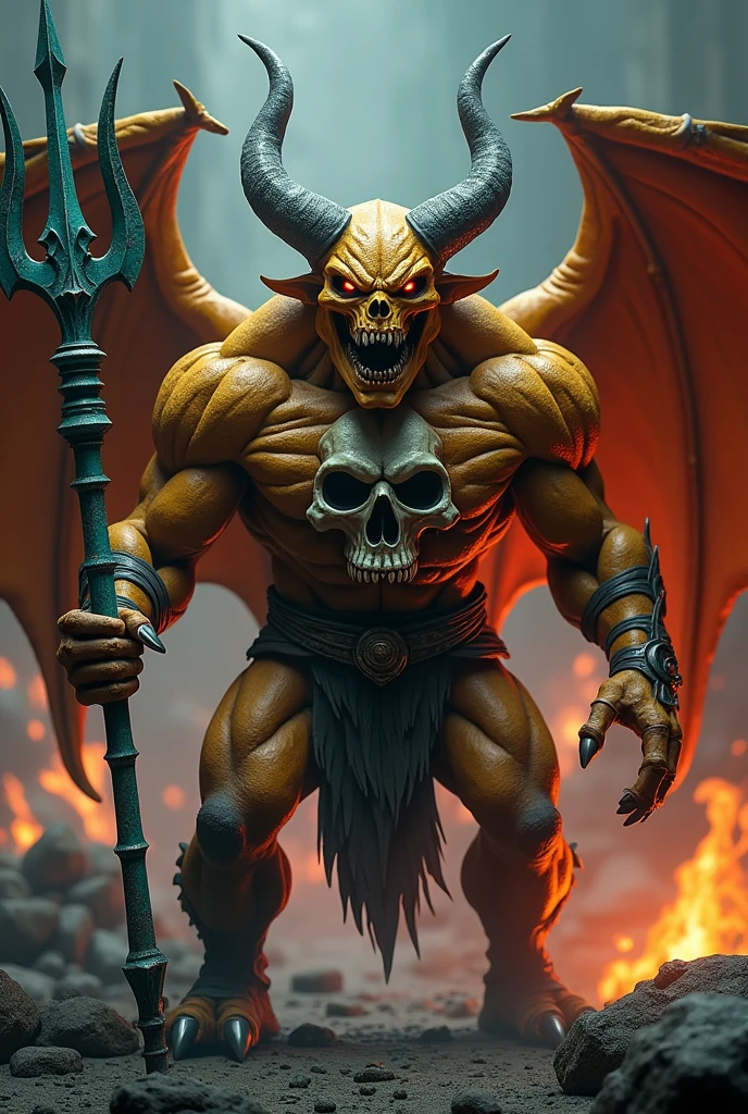 (8k realistic), (Hdr), (high resolution), masterpiece, best art of all, skull, skull on fire, man with skull head on fire, (leather coat:1.3, leather gloves, spike choker), ghostrider, skeleton head, skull head, skull mask, monster, demon, skeleton head covering human head, thick, musclechub, chubby, big, burly, fat, hairy body, chest hair, sitting on leather stool, legs spread, hard bulge, hard penis, grabbing bulge, horny, aroused, outdoors, desert, abandoned wooden shack, sunset, red lighting, scary, perfect anatomy, close up, low angle, bare feet