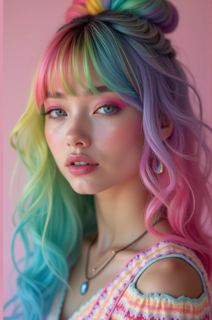 (rainbow hair.1.4)