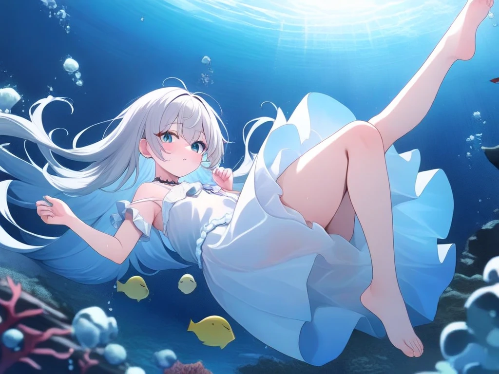  1 girl, underwater,masterpiece,best quality, good quality, newest,amazing quality