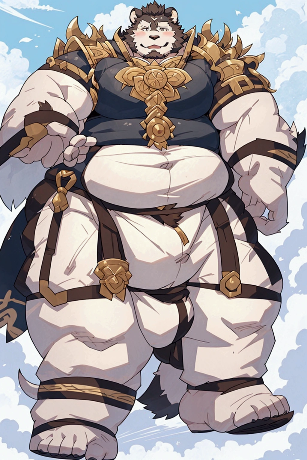 Thigh Meat 、 Upper Arms Swollen with Fat 、 huge bulges in crotch、 Massive Hairy Crotch 、 Round Groin Bulge 、Severe obesity、Hairy fur、 Massive Fur 、Huge crotch、 Round Protruding Groin Bulge 、 Extremely Obese Man 、 Fat Swelling Neck 、round crotch bulge、Ainu costume、Onmyoji、 huge bulges in crotch、 thick thighs 、 thick calves、Lion's feet 、huge belly fat 、 fat belly 、Severe obesity、Huge crotch、 large bulge in the crotch、