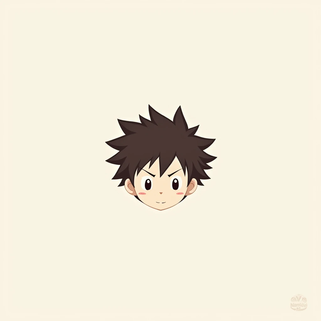 a minimalistic logo , with the avatar inspired by Meguru Bachira