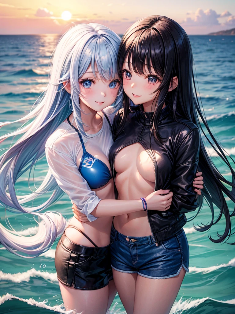 middle School girls,smile,Beautiful girls,Horny girl,Best Quality,Perfect Girl,Super cute girl,Swimwear,bikini,leather jacket,Ocean,fur jacket,Long Hair、She has her bangs down,Multi-colored hair,Ultra HD,Young girl,sex,Naughty Girls,Blowjob,Full body image,Absurd,Beautiful girls,
