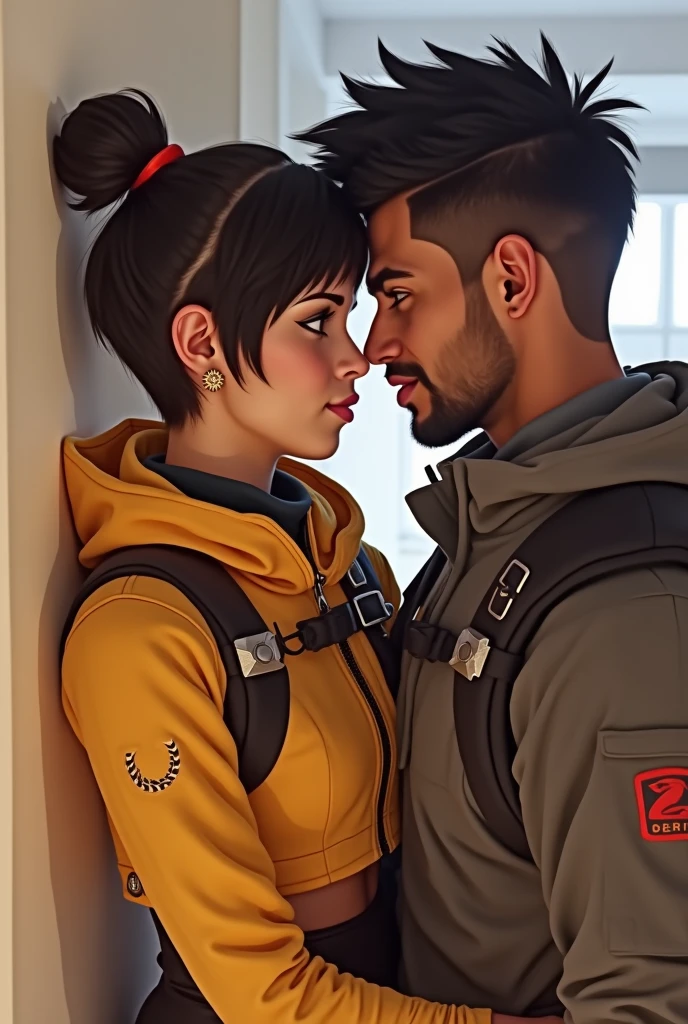 Ada Wong kisses Claire redfield make their faces more like the games