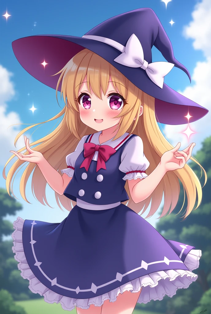 An anime girl dressed as a witch