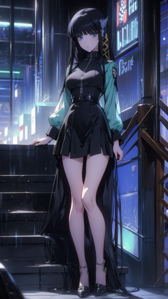 girl，Large Breasts，long hair，Topless，Bow，Blonde Hair, Purple Eyes, Cleavage，Large Breasts,whole body，foot