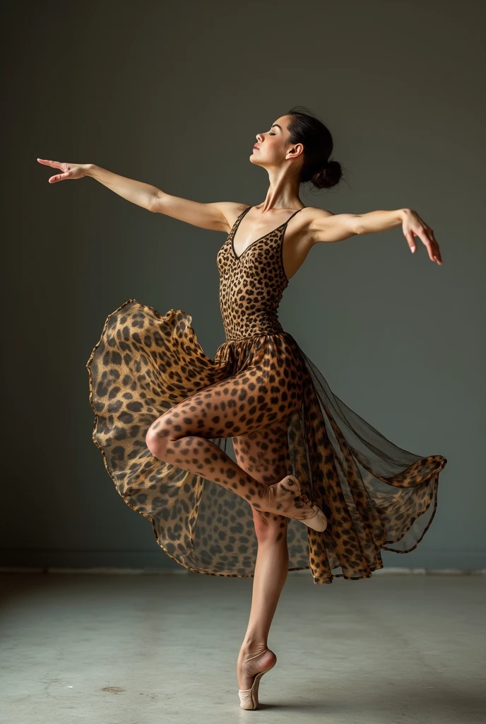 Arabian woman in black leopard costume leaping into the air, dynamic dance photography, Contemporary Dance, Contemporary Dance poses, female Dancer, ballet Dancer, Dance with grace, classic Dancer striking a pose, Aesthetics of Modern Dance, playful pose of a Dancer, Dynamic dance pose, Dancer, Dramatic floating pose, Raise your arms and jump, Elegant girl, Graceful figure
