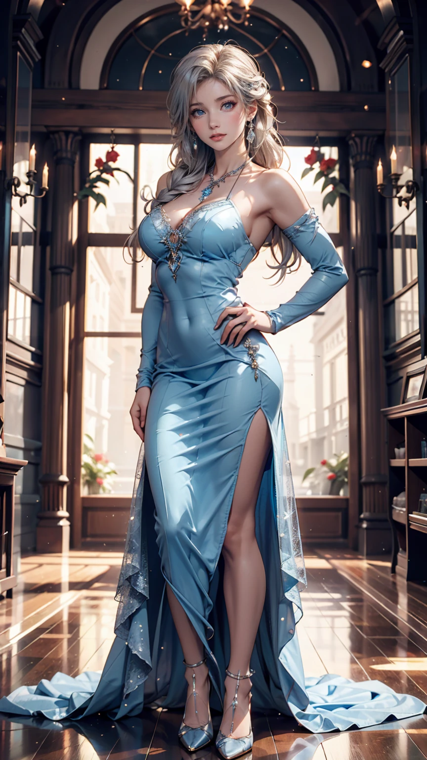 Realistic wizard, photograph, castle old, blue eyes, magic wand, tanktop, big tits, fly on altar