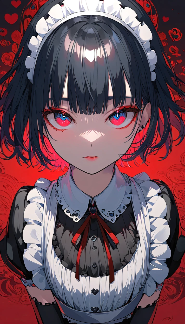1girl, black hair, (red eye) ,red rose, Red bow,  black noble dress ,pale skin,
(high resolution, high detail, best quality), mysterious, elegant, shy