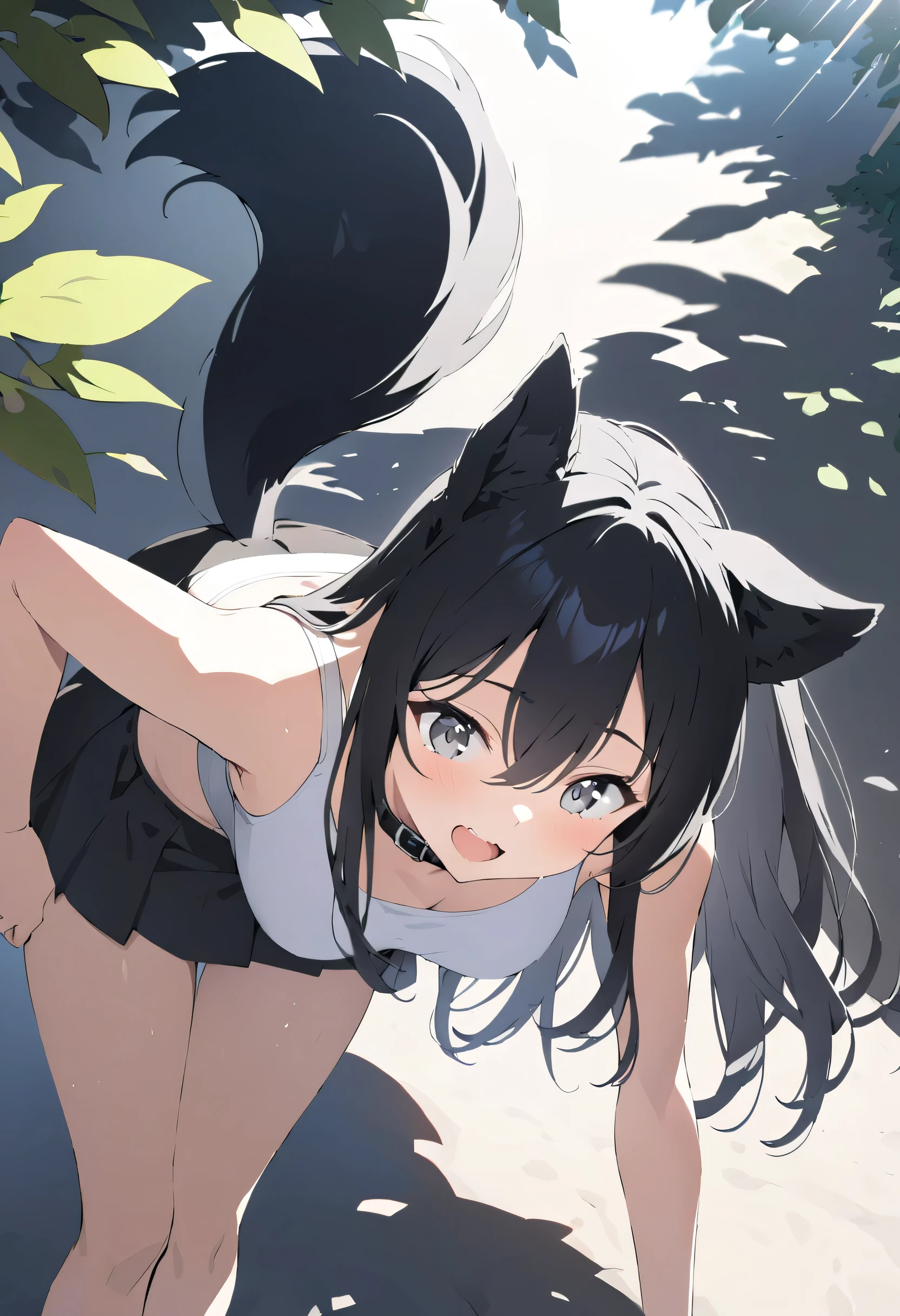 high quality,hd,16k,sharp line,1girl,fantasy,fem
ale wolf ears,wolf tail,beautiful hair ,cute face, large breasts ,nice legs,,focus girl,detailed beautiful face,detailed clothes,beautiful eyes,dynamic angle
