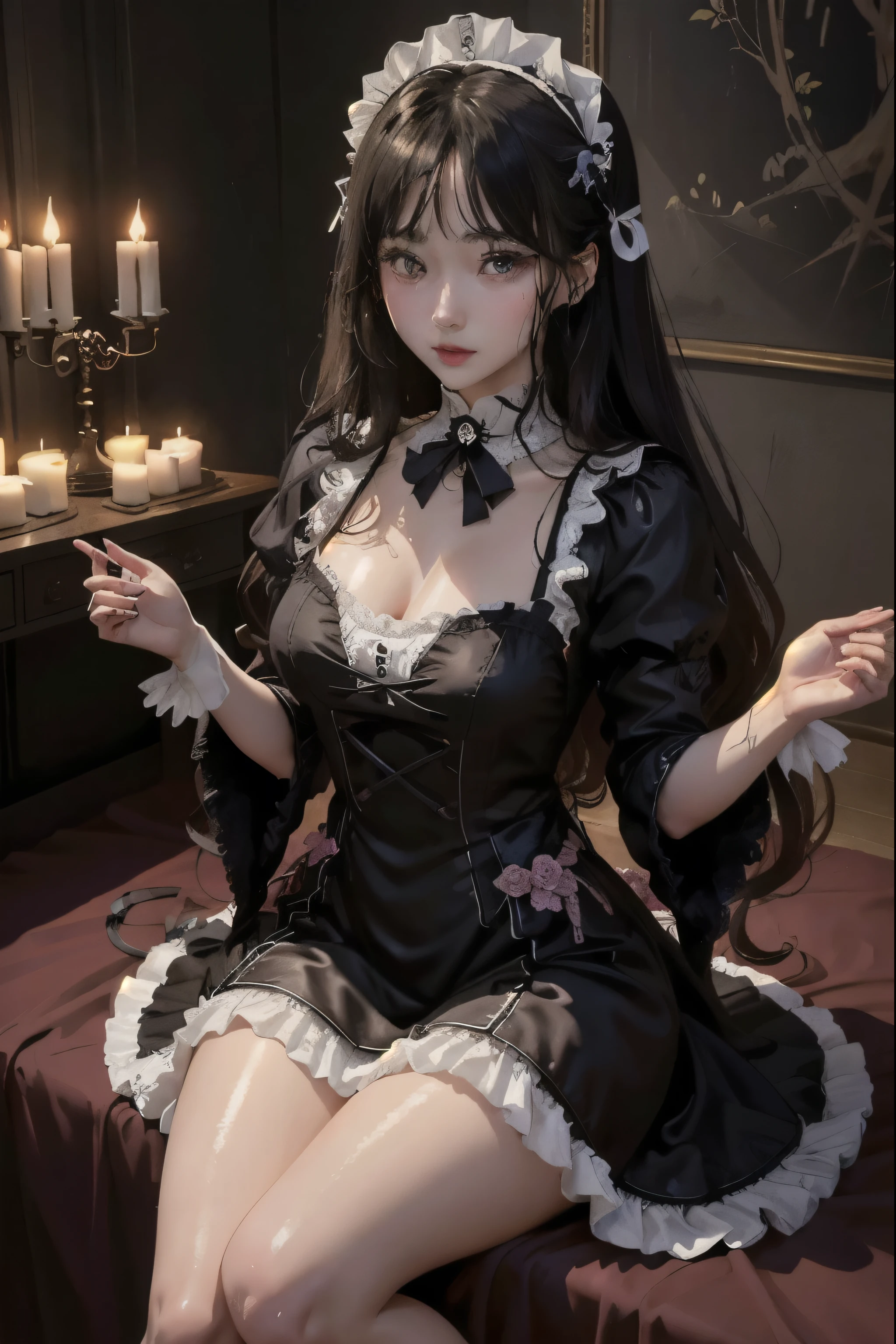 Hard Dark Gothic Makeup、Dark black eyeshadow、 sad、Good skin radiance、Dark Gothic、 dark smile 、palace、The beauty of fragrance、24 years old、Masturbation facial expressions、Extremely fair skin、 rich expression of pleasure 、 uncomfortable expression 、Dark Gothic、 best quality、Drunk face、Purple maid outfit、Mysterious、Noble、 affectionate smile 、Right eye is blue、Left eye is red、 super careful pose 、Platform heel shoes、 heavy makeup、Gothic Clothing、Long Hair Straight Hair、Cute Gothic Dresses、 beautiful face、Elegant features、Attractive face、 Stained Glass Background、Chest glistening with sweat、The room is dark、goth long dress、Bell Sleeves、Wizard Sleeve、Decadent look、 sexually aroused expression、 handmade on the bed 、 I have a synthesizer instrument nearby 、 sitting on the bed 、Sad look、Rose Maiden、The embroidery is pink、 the dress has pink embroidery、 thigh high socks 、 knee-high socks、 Gentle Expression 、Dark black eyeshadow、 Stained glass and rose background、 branching is a little lonely 、Female Duo、Female couple、 dark church background 、 Stained Glass、Black metal world、Dark Castle 、 slender body sitting in a rock bath、gothic long dress、 victorian dress 、 small breasts、 room full of roses 、 I'm worried because of roses 、 My body is wet and shiny 、 the pot has lots of glitter 、I am sweating、 my pot is sticky from sweating 、 Her meat is shining with sweat 、My whole body is sweaty and shiny、I've sweated a lot 、 the meat is sweaty 、 My wet meat is shiny with sweat 、 A pig that got wet with oil and became shiny 、 white body 、 wet shiny pig water 、Beautiful legs、Outstretched legs、Put your hands on the bed、Super beautiful straight hair、Straight hair to the ends、Straight perm hair、 making the butt of the bed 、 sitting with legs wide spread、 my breasts are small、Panting expression、 masturbation expression 、 transcendental white skin 、 playing the synthesizer 、The synthesizer shines、 My pot is shining with sweat 、 touching the synthesizer 、Playing a keyboard instrument、Synthesizer performance、Hide your chest、Playing keyboard instruments、Piano performance、