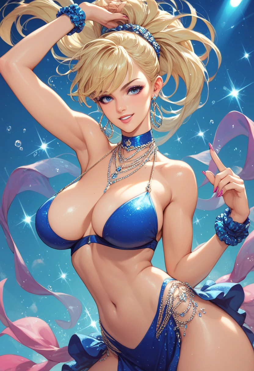 britney spears anime,  big breasts, blonde , Dancing