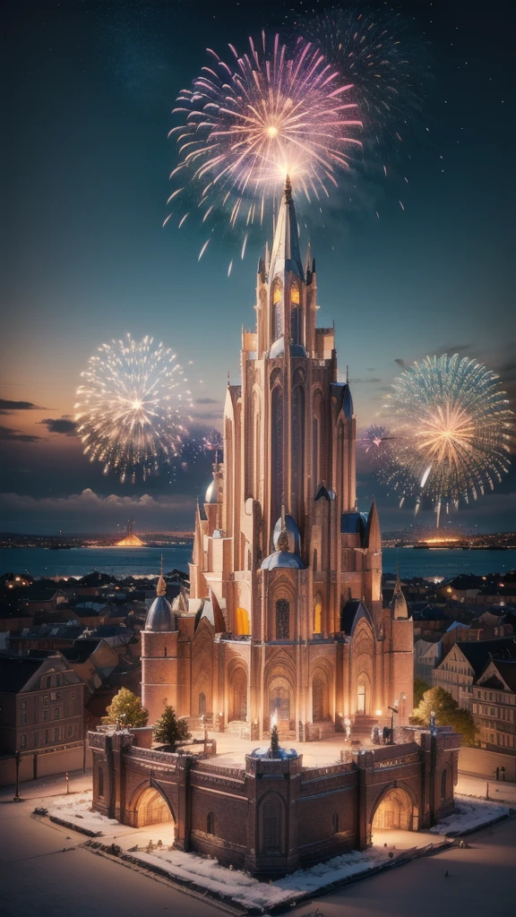 (masterpiece:1.2,  best quality),( several people having fun with each other while having very detailed ),8k, wallpaper,Ultra-fine painting,city,(((city))),  isometric 3D diorama , Matte Paint ,おcity,,  knight , Light Up , Lots of Fireworks