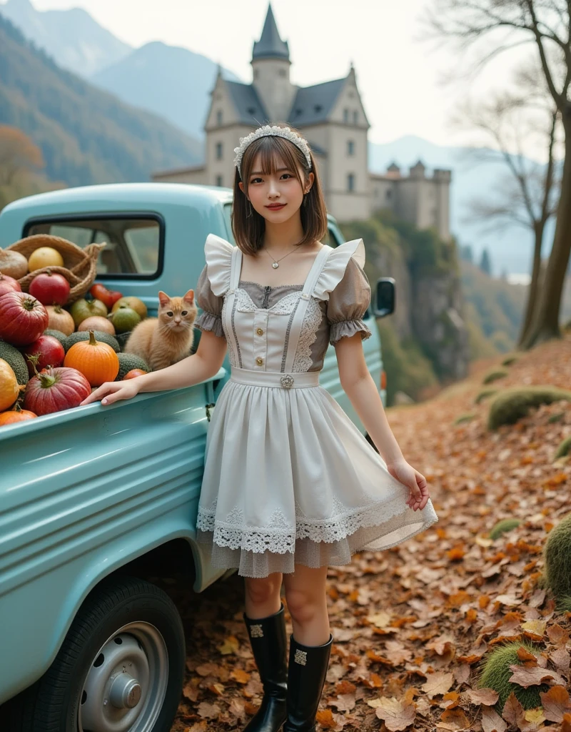 masterpiece, best quality,realistic, solo,1girl, (a basket of mushroom:1.3), smile, dense woods, (forest, mushroom, hugging a big mushroom, mushrooms all over the ground, on the ground:1.3),
<lora:Kirisame-Marisa-cosplay:0.7>,Blonde, Kirisame-Marisa-cosplay, Black dress, Frills, Print ,