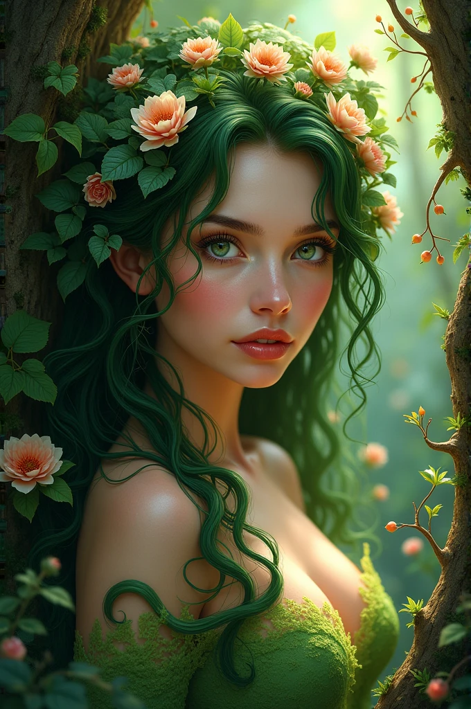 Dryad woman smiling