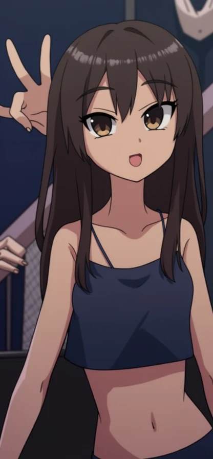 Witch Hat (Brown Hair) Long Hair (((Small breasts))) (Purple Eyes) (((child))) (Slanted Eyes) (((low length))) ,(Turn around)  (((solo))),  Embarrassed,  blush, uniform、(I'm pulling up my skirt) (((A girl farts)))Standing with legs together
、(Holding on)((Her butt is facing me)) ((Loli face)(((Yellow gas leaking from the anus)))(((High quality eyes)))