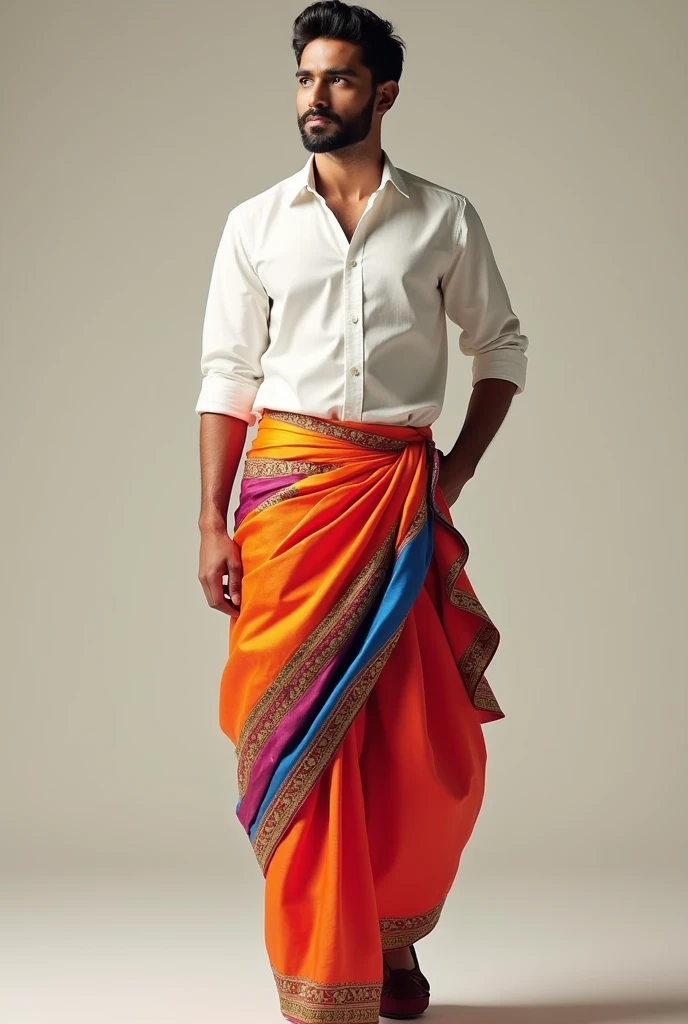 A men wear shirt and dhoti