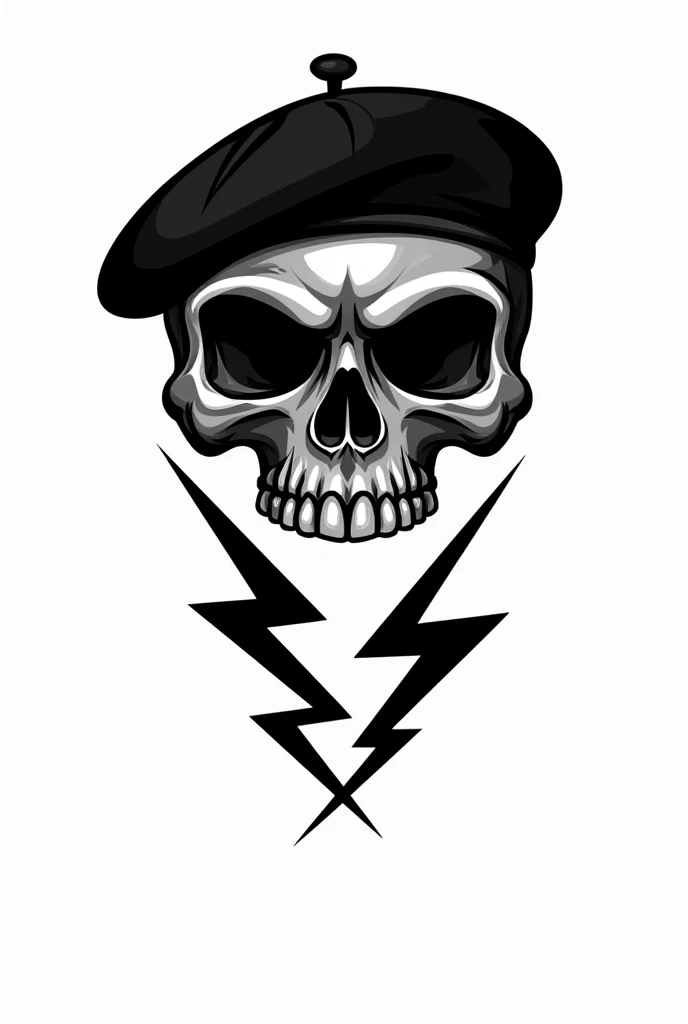 Black and White,Monochrome,Cartoon,Funny,Skull,skull,An illustration,simple,animation,Funk,White background,White back