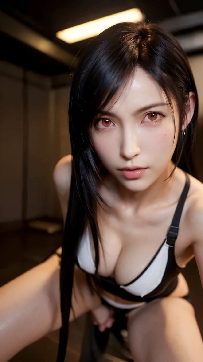 ((Completely nakedの Tifa Lockhart )), (( Red Eyes)), ((Completely nakedで泣きながら足を広げたプッシーに触手を挿入される)), ((口からspermが溢れだす)), ((Crying and refusing)),  1 girl, ((tears)),  black hair ,  High Contrast,  colorful ,( 1 girl), ((Completely naked)), (( spreads legs)), (masterpiece:1.5),  Extremely Accurate and Detailed ,  ultra high resolution, Extremely detailed 16k,((sperm)), wallpaper, (Realistic,  photorealistic , 超Realisticな:1.5), (curve, Model, Glamour:1.5),  Beautiful Breasts , Chromatic_aberration, Beautiful detailed shadows,  beautiful eyes,  beautiful body,  beautiful skin ,  beautiful hands,  beautiful nipples , (Big eyes in aesthetic anime:1.4), 20 years old, ((FF,  Tifa Lockhart )),  eyelash ,  black hair, Long Hair, Completely naked, Big Breasts, whole body, (( slender)), ((Surrounded by tentacles)), (( entangled in tentacles )), masterpiece,  Watch Viewers , Behind, ((Inside an alien spaceship)),